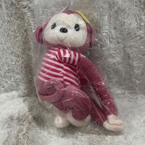 Striped Plush Monkey tissue holder